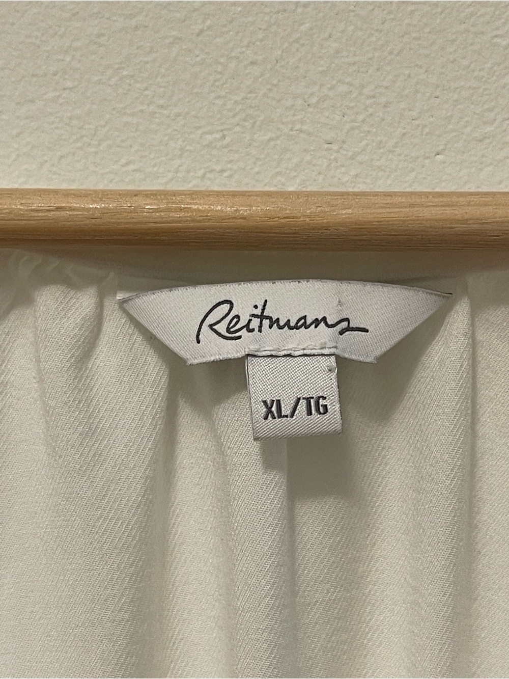 Reitmans Cream Short-Sleeve Ruffle-Hem Tee Top - Picture 6 of 8